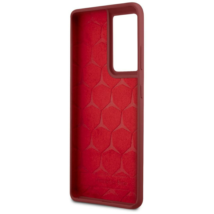 Case MERCEDES Samsung Galaxy S21 Ultra Silicone Line MEHCS21LSILRE Red Hardcase