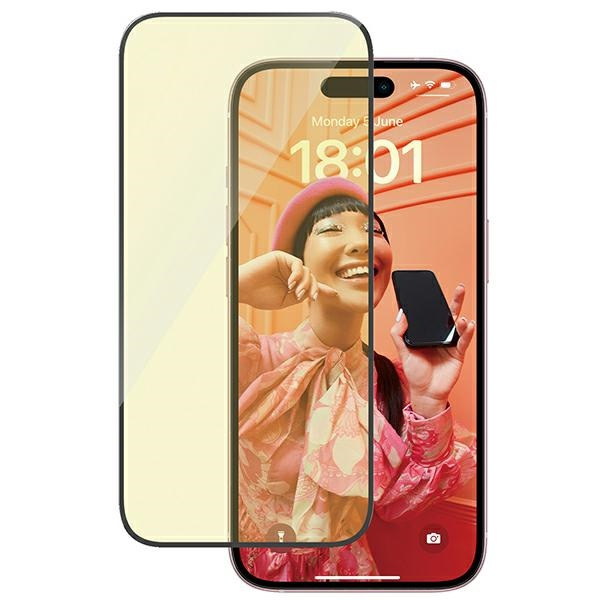 PanzerGlass Ultra-Wide Fit iPhone 156.1" 2in1 Screen Protection Anti-reflective+Anti-Blue Easy Aligner Included 2813