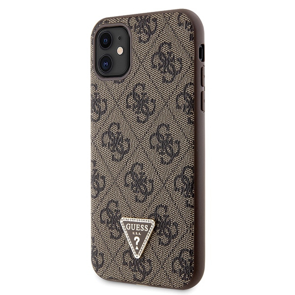 Guess GUHCN61P4TDSCPW iPhone 11 / Xr 6.1" marrón/marrón durocase Crossbody 4G Metal Logo