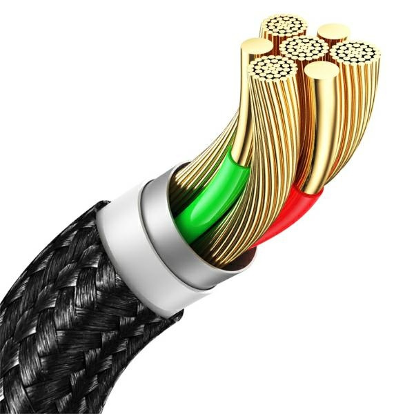 USAMS SET Kabel USB na USB-C 3A 1.2m Fast Charging stalowy/tarnish 30 szt. SJ718ZJ01 (US-SJ718)