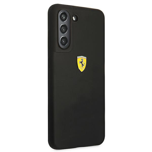 Hülle FERRARI Samsung Galaxy S21 FE Silikon Schwarz Hartcase