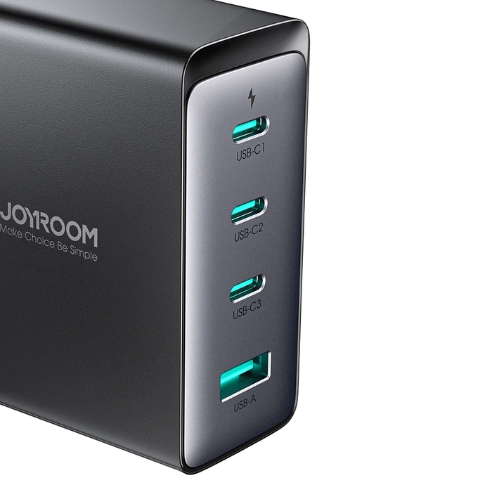 Chargeur GaN UK Joyroom JR-TCG05UK 140W 3x USB-C USB-A + câble USB-C / USB-C 240W 1,2m