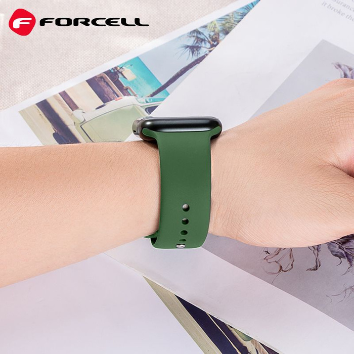 FORCELL F-DESIGN FA01 pasek do APPLE Watch 38 / 40 / 41 mm zielony
