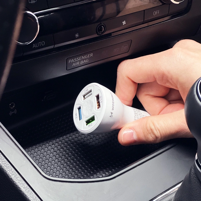 Wozinsky WCCAW 50W 4x USB-A QC cargador de coche - blanco