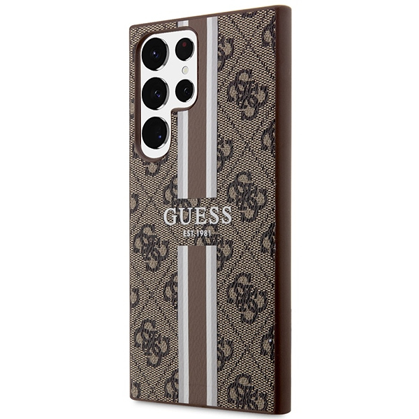 Hülle Guess GUHCS23LP4RPSW S23 Ultra S918 braun/braun hartcase 4G Printed Stripe Case