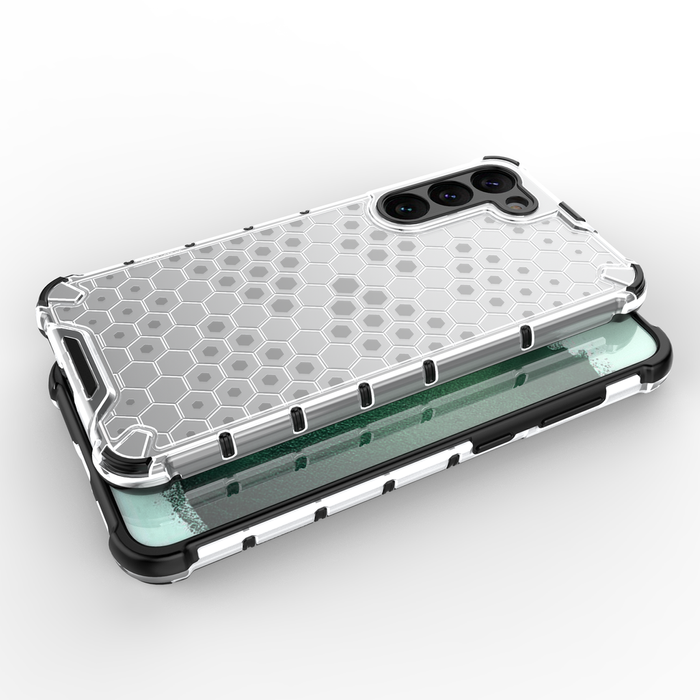 Obal Honeycomb Obal Pro Samsung Galaxy S23+ Pancéřový hybridní kryt Transparent Case