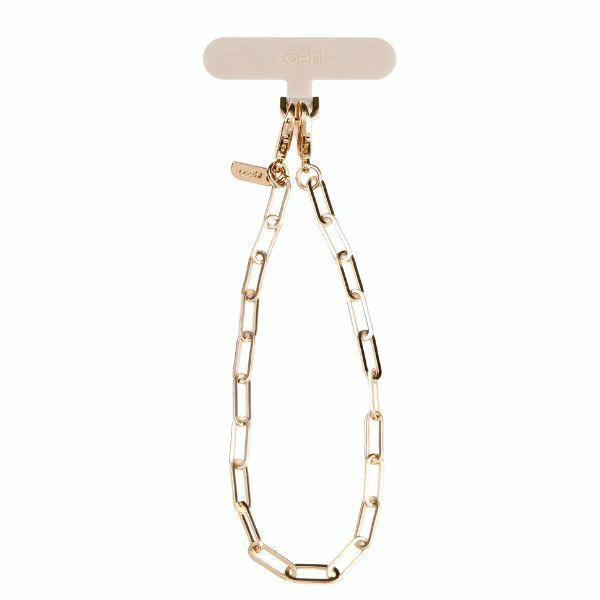 UNIQ Coehl GoldiLocks Handstrap          uniwersalny sznurek do telefonu na rękę złoty/champagne gold