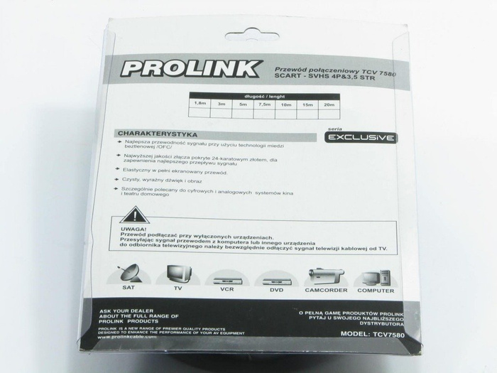Cavo PROLINK Scart - SVHS4P +3.5 STR 15m TCV7580