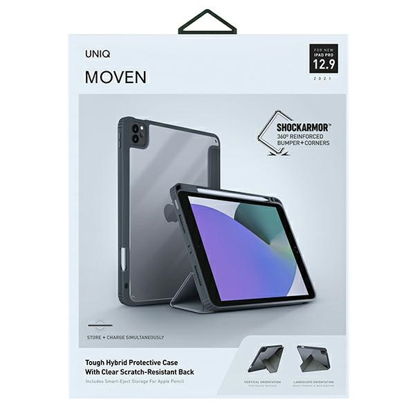 Custodia Uniq per Moven iPad Pro 12.9 &quot;(2021) Grigio antimicrobico / grigio antracite