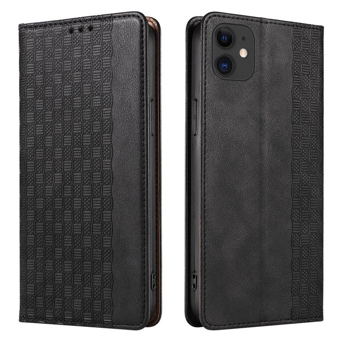 Magnet Strap Case para iPhone 13 mini cover wallet + mini lanyard colgante negro