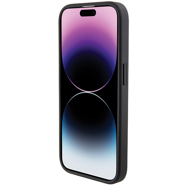 Hülle Bmw Bmhcp15l22rdpk IPhone 15 Pro 6.1" Schwarz/Schwarz Hartcase Leder strukturiert &amp; gestreift Case