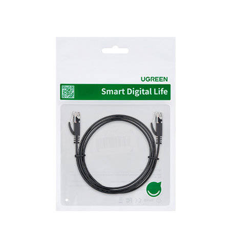 Ugreen flat kabel LAN Ethernet Cat. 6 5m černá (NW102)