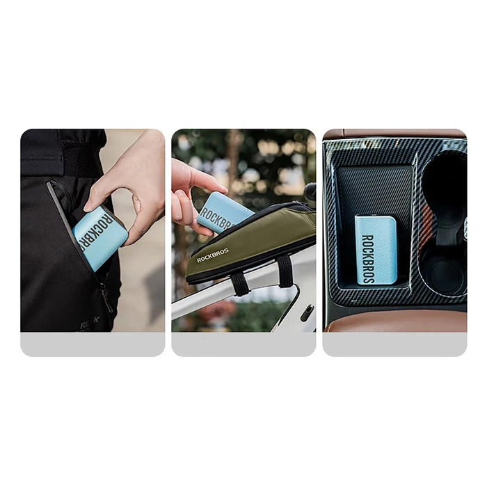 Rockbros 42520006001 elektrische Fahrradpumpe mit Digitalanzeige für Reifen/Bälle/Ballons – Blau