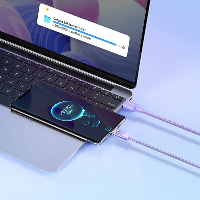 USB-gyorstöltőkábel USB-C Baseus Flash-hez, QC 3.0, Huawei SCP, Samsung AFC, 5A, 1m (zöld)