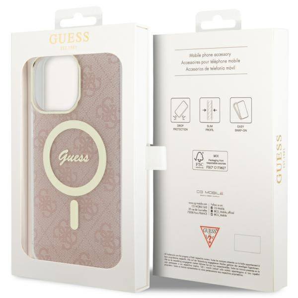 Hülle Guess GUHMP13XH4STP iPhone 13 Pro Max 6.7" rosa/rosa hartcase 4G MagSafe Case