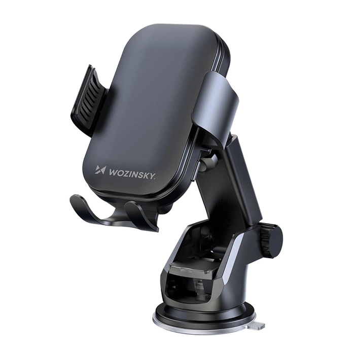 Wozinsky WUMID Telefonhalter mit 15-W-Induktionsladegerät für das Armaturenbrett im Auto – Schwarz