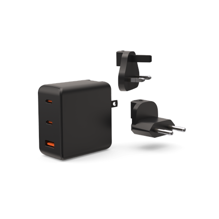 UAG SRGE Charger - ładowarka sieciowa 100W, 2x USB-C oraz USB-A, wtyczki EU, UK, US w zestawie (black)