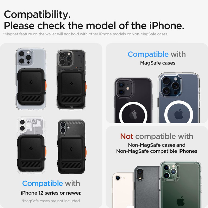 MagSafe Spigen TARJETERO UNIVERSAL CON CIERRE NEGRO