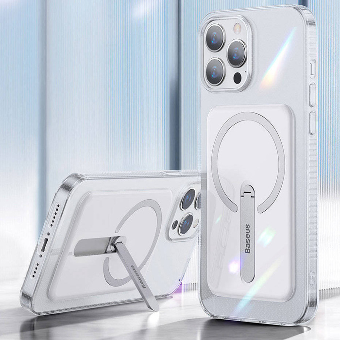 Magnetické pouzdro Baseus , magnetické pouzdro na telefon iPhone 13 (6,1" 2021) průhledné