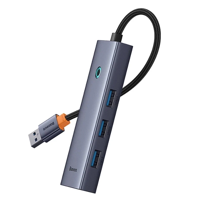 Hub 4w1 Baseus UltraJoy  USB-A do 4xUSB 3.0 (szary)
