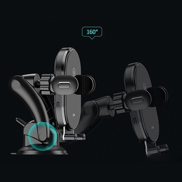 USAMS Support inductif 15W automatique pare-brise/ tableau de bord noir