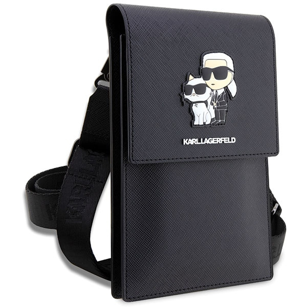 Karl Lagerfeld Handtasche KLWBSAKCPMK schwarz/schwarz Saffiano Karl &amp; Choupette