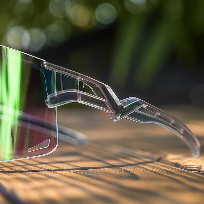 Rockbros Radsportbrille Photochrom, mit UV-Schutz und Korrektureinsatz, Klar - Lila