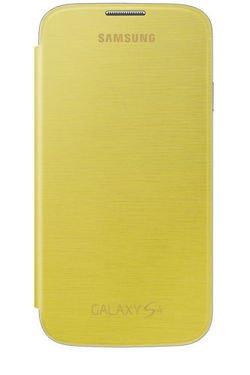 Hülle SAMSUNG Galaxy S4 SIV I9500 I9505 Flip Case EF-FI950BYESTA Gelb