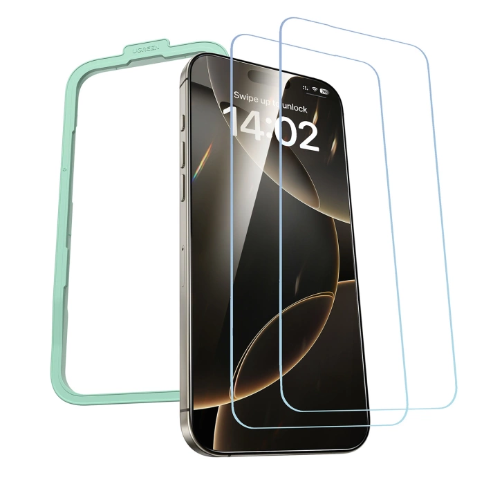 Tempered Glass Ugreen SP630 mit Montagerahmen für iPhone 16 Pro Max (2 Stk.)