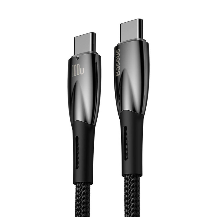 Baseus Glimmer Series cable with fast charging USB-C 480Mb/s PD 100W 1m black