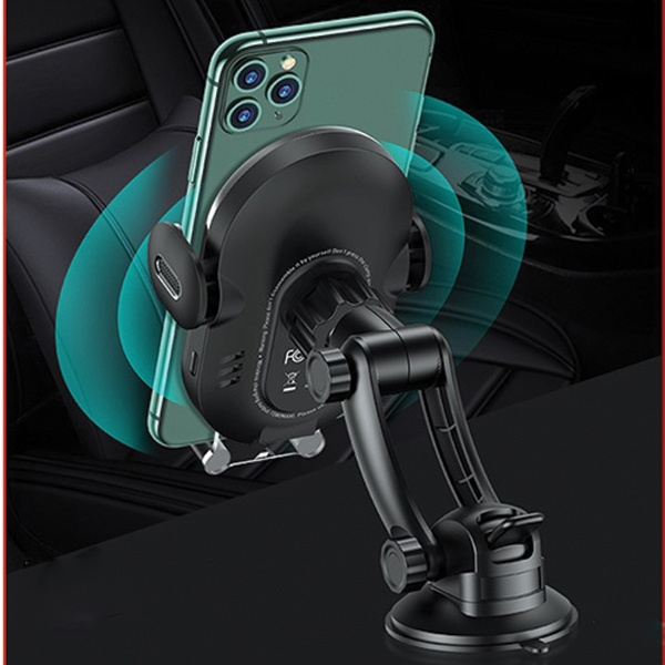 USAMS Induction holder 15W Automatic windshield / dashboard black