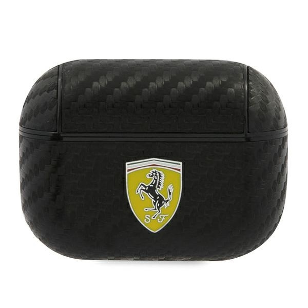 Etui Ferrari Apple AirPods Pro On Track PU Carbon Czarny Case