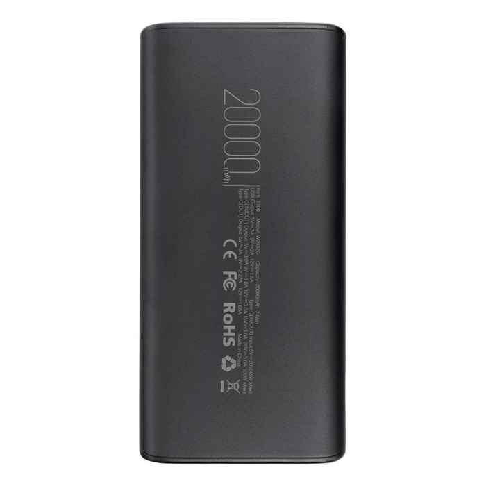 Powerbank Veger T100 (W2032C-100) PD QC3.0 5A 100W 20000 mAh czarny