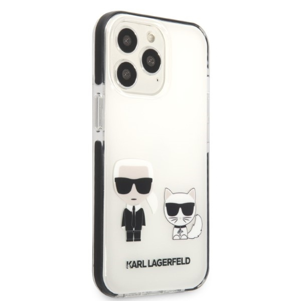 Cover Karl Lagerfeld Klhcp13xtpekcw iPhone 13 Pro Max 6.7" Hardcase Bianco/bianco Karl&amp;choupette Case