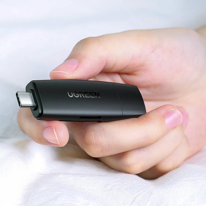 Adaptador Ugreen lector de tarjetas SD/micro SD (USB-A/USB-C) negro (CM304)
