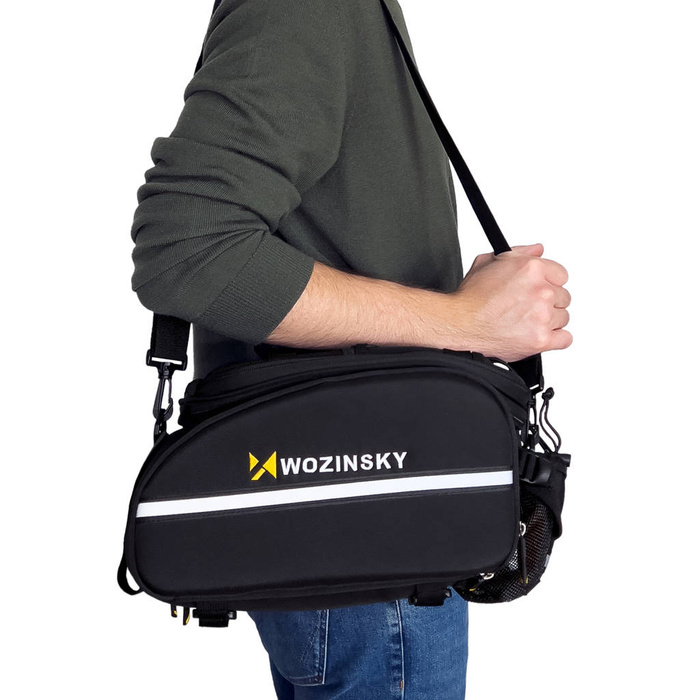 Wozinsky bicycle bike pannier bag rear trunk bag with bottle case 35L black (WBB19BK)