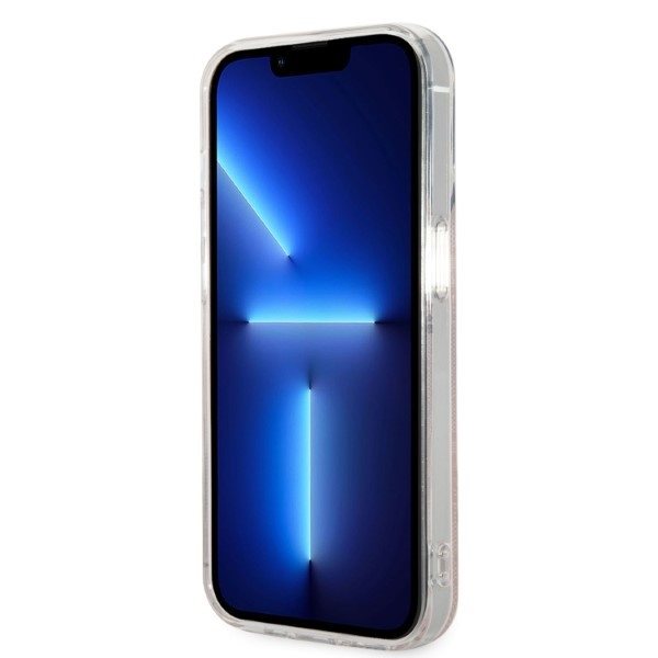 Sada Pouzdro Guess Case+ nabíječka iPhone 14 Pro 6,1" růžová/růžová hard case 4G Tisk MagSafe