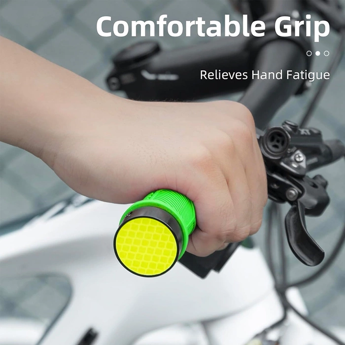 Manopole per bicicletta Rockbros 40720007005 con catarifrangente - verde