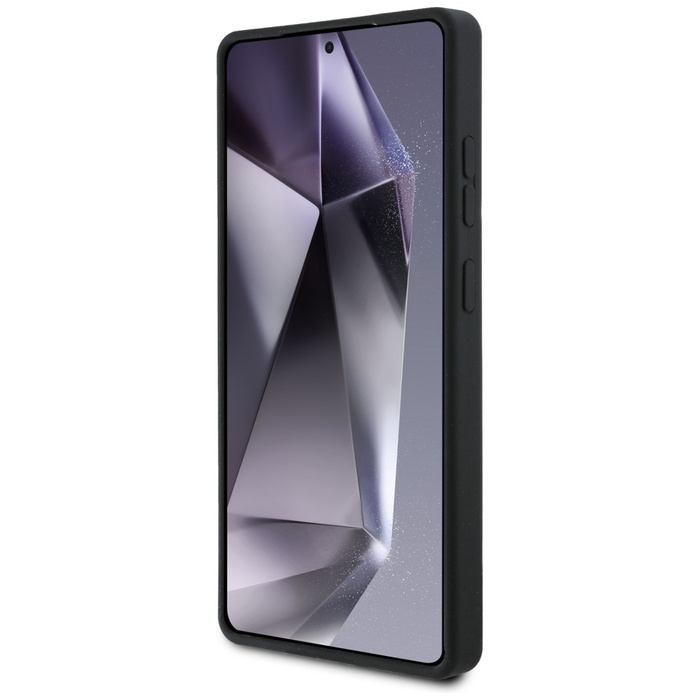 Case BMW Silicone Middle Tricolor Stripes MagSafe for Samsung Galaxy S25 Ultra black