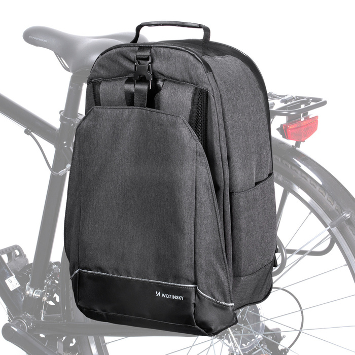 Wozinsky vélo porte-bagages vélo sac à dos avec un cadre 2in1 30l noir (WBB33BK)