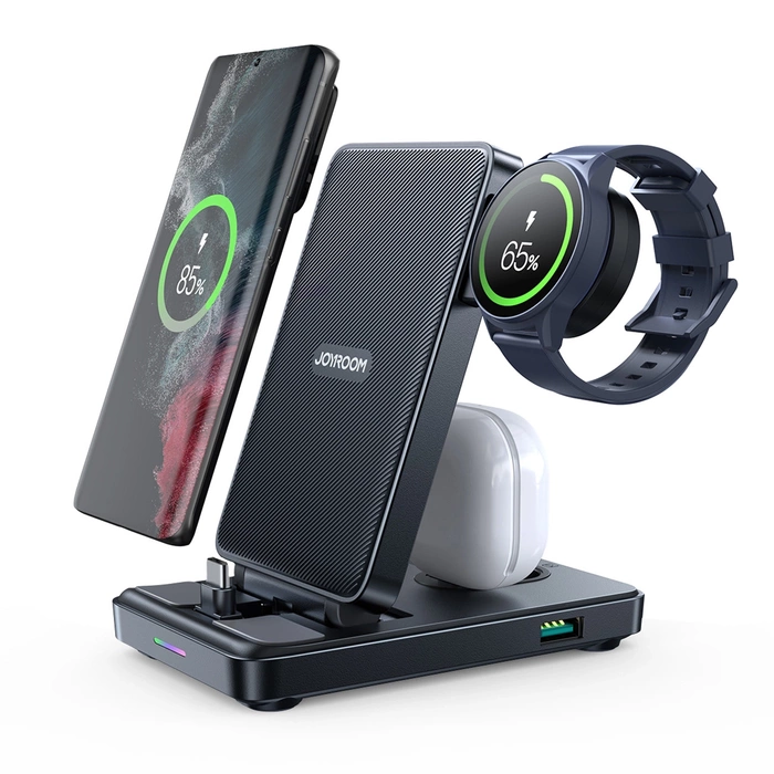 Joyroom JR-WQS01 Samsung Galaxy USB-C 4in1 charging station foldable - black