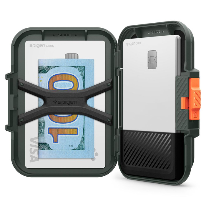 WALLET MagASEF Spigen LOCK FIT UNIVERSAL CARD HOLDER KHAKI GREEN