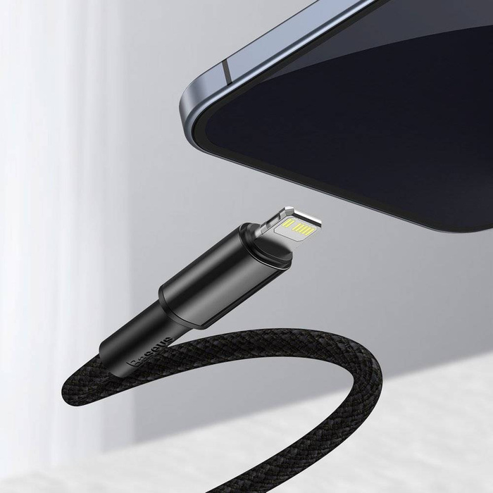Câble USB Type C Baseus - Puissance de charge rapide comme l&#39; Lightning 20 W 2 m noir (CATLGD-A01)