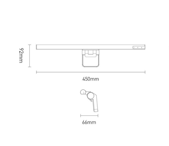 Baseus i-wok LED light for a desktop monitor screen lighting black (DGIWK-B01)