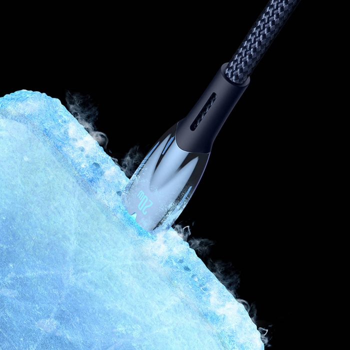 Kabel der Baseus Glimmer-Serie mit Schnellladefunktion USB-C - Lightning 480 Mb/s 2,4 A 2 m schwarz