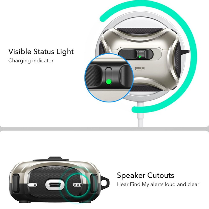 ESR CYBER FLICKLOCK HALOLOCK MagSafe Apple AIRPODS PRO 3 TITANIUM