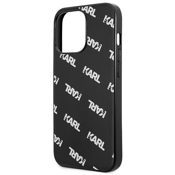 Hülle KARL LAGERFELD Apple iPhone 13 13 Pro Allover Schwarz Hartcase