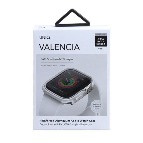Custodia Uniq per Apple Watch Serie Valencia 4/5/6 / SE 44 mm. argento / argento titanio