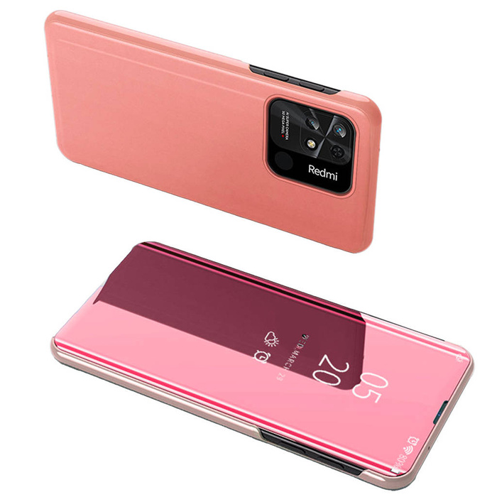 Clear View Case obal Xiaomi Redmi 10C flipový kryt růžový