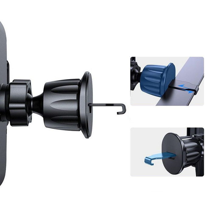 Holder at mobile phone TECH-PROTECT V3 UNIVERSAL VENT CAR MOUNT BLACK